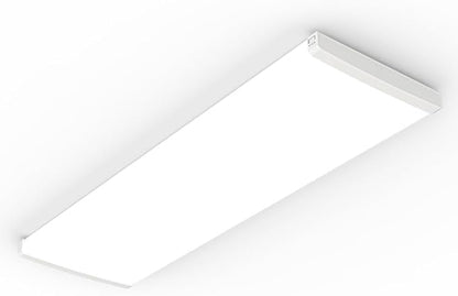 Lithonia Lighting TruWrap 4 Foot LED Ceiling Light Fixture, Low-Profile Wraparound LED Shop Light, Adjustable Lumens, Selectable Warm White/Cool White/Daylight Color, Flat Diffuser, Wide Width
