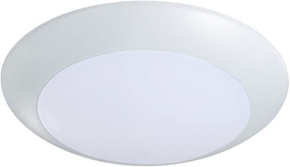Topaz 4 Inch LED Flush Mount Disk Light, 8W 5CCT Selectable, 2700K,3000K,3500K,4000K,5000K, White