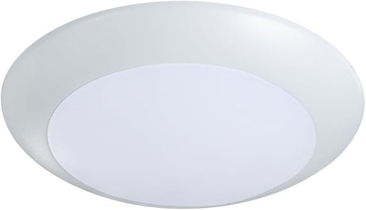 Topaz 4 Inch LED Flush Mount Disk Light, 8W 5CCT Selectable, 2700K,3000K,3500K,4000K,5000K, White
