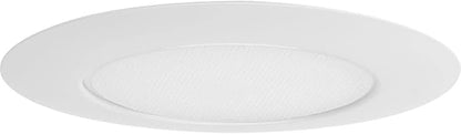 Progress Lighting P806004-028 6" Recessed Lensed Shower Trim with Glass Diffuser for 6 in. Housing Satin White (P806N Series)