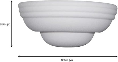Designers Fountain Value Wall Sconce Light, 5.5 Inch Lighting Fixture for Bedroom, Bathroom and Entryway, White, 6030-WH