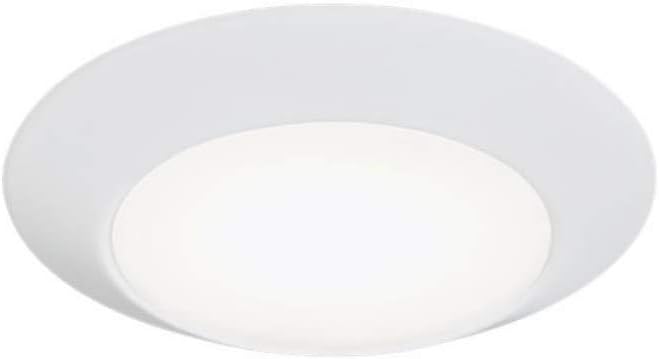 Generation Lighting 14916RD-15 Transitional LED Fixture from Seagull - Traverse Mirage Collection in White Finish, 0.5938 Inch Height, Frosted Polycarbonate Lens