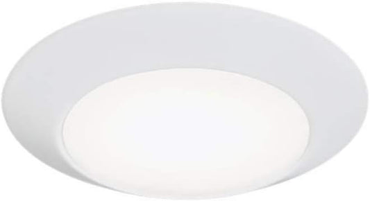 Generation Lighting 14916RD-15 Transitional LED Fixture from Seagull - Traverse Mirage Collection in White Finish, 0.5938 Inch Height, Frosted Polycarbonate Lens