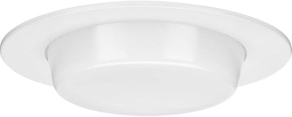 Progress Lighting P806005-028 6" Recessed Drop Lensed Shower Trim with Frosted Glass Diffuser Satin White for 6 in. Housing (P806N Series)
