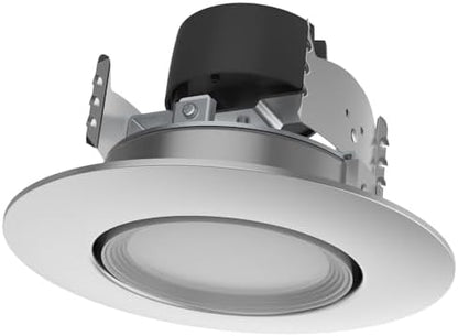 Satco LED Retrofit Gimbal Downlight, CCT Selectable 2700K/3000K/3500K/4000K/5000K, 4 Inches, Brushed Nickel Finish