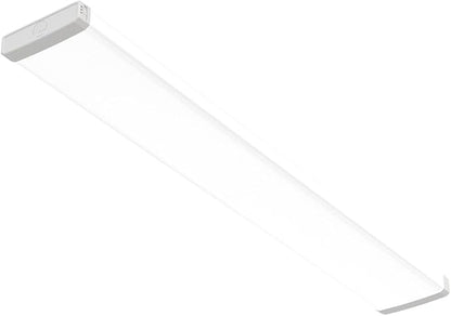 Lithonia Lighting TruWrap 4 Foot LED Ceiling Light Fixture, Low-Profile Wraparound LED Shop Light, Adjustable Lumens, Selectable Warm White/Cool White/Daylight Color, Flat Diffuser, Narrow Width