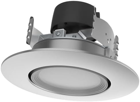 Satco LED Retrofit Gimbal Downlight, CCT Selectable 2700K/3000K/3500K/4000K/5000K, 4 Inches, Brushed Nickel Finish