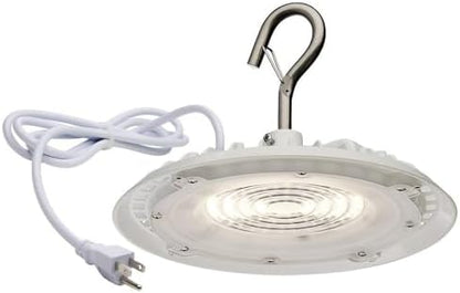 Satco 65/973 Hi-Pro 8-Inch Round LED Shop Light, UFO Utility Light, 80 Watts, White