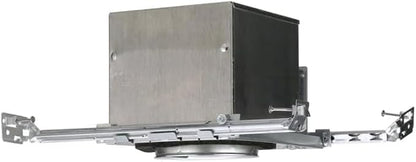 Juno 4 Inch Incandescent Ceiling Light Housing for New Construction, IC Rated Recessed Light, Adjustable Bar Hangers, Damp Location UL Listed Can Lighting, Includes Push-in Electrical Connectors