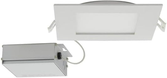 Satco CCT Selectable LED Slim-Fit Flat Lens Downlight with Remote Driver, 6 Inch Square, White