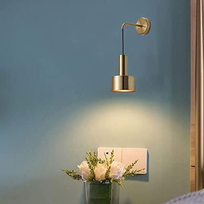 KEFA Battery Operated Wall Lights Indoor with Remote,2 Pieces of Bedroom Bedside Chandelier Gold Warm Light