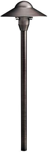 Kichler 15470CBR One Light Dome Path Light, Centennial Brass, 6"