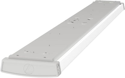 Lithonia Lighting TruWrap 4 Foot LED Ceiling Light Fixture, Low-Profile Wraparound LED Shop Light, Adjustable Lumens, Selectable Warm White/Cool White/Daylight Color, Curved Diffuser, Narrow Width