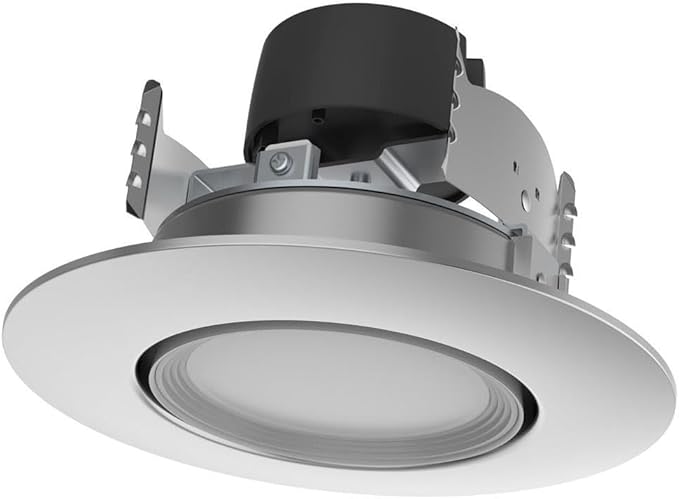 Satco LED Retrofit Gimbal Downlight, CCT Selectable 2700K/3000K/3500K/4000K/5000K, 4 Inches, Brushed Nickel Finish