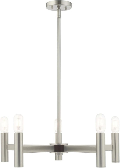 Livex Lighting 5 Lt Brushed Nickel Chandelier
