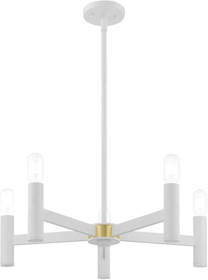 Livex Lighting 5 Lt White Chandelier