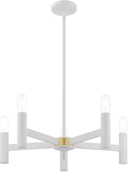 Livex Lighting 5 Lt White Chandelier