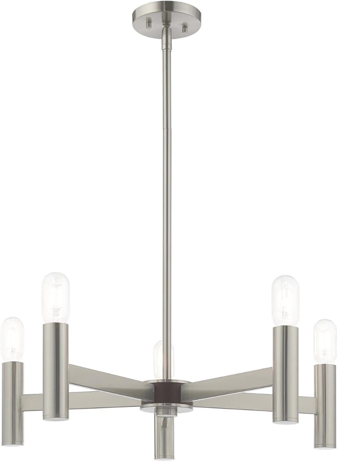 Livex Lighting 5 Lt Brushed Nickel Chandelier