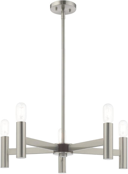 Livex Lighting 5 Lt Brushed Nickel Chandelier