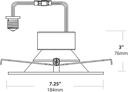 NICOR Lighting 6 inch White Square LED Recessed Downlight in 3000K (DQR6-10-120-3K-WH-BF)