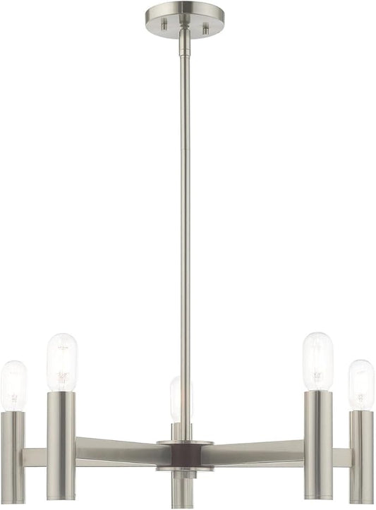 Livex Lighting 5 Lt Brushed Nickel Chandelier