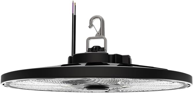 Lithonia Lighting Compact Pro Round LED High Bay Light, Ceiling Lighting Fixture, Adjustable 12000/15000/18000 Lumens, Selectable 4000K/5000K, UVOLT 120–347V, Black (CPRB ALO13 UVOLT SWW9 80CRI DBL)
