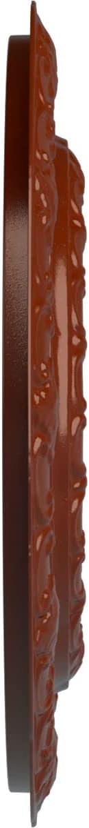 Ekena Millwork 15 3/8"OD x 7"ID x 1"P Lisbon Ceiling Medallion Fits Canopies up to 7" Ceiling Medallion, FireBrick