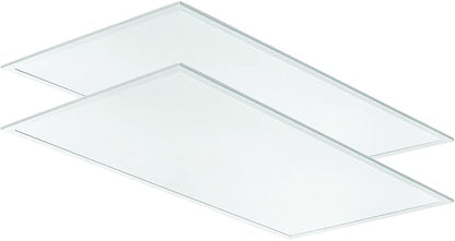 Lithonia Lighting CPX 2x4 LED Flat Panel Light, 2 ft. x 4 ft. LED Light Panel, Ceiling Lighting Fixture for Shop Lighting, 4000 Lumens, 4000K Cool White, Non-Dimming, Smooth Satin Lens, 2-Pack