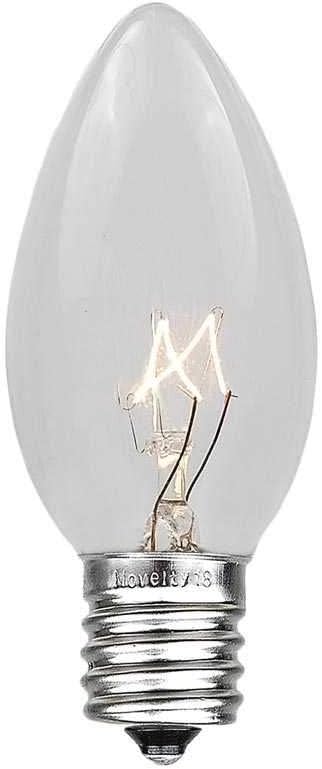Novelty Lights Clear Twinkle Incandescent Christmas String Lights - Retro Traditional C9 Indoor/Outdoor Light Set w/ 25 Mini Bulbs for Roof Lines, Patios (White Wire, 25' Long)