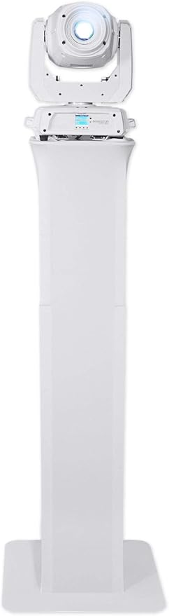 Rockville RTP32W Adjustable Totem Moving Head Light Stand, Black and White Scrims, Carry Bags, 132lb Capacity, Tool-Free Setup, Speaker Mount, for Mobile DJs and Events