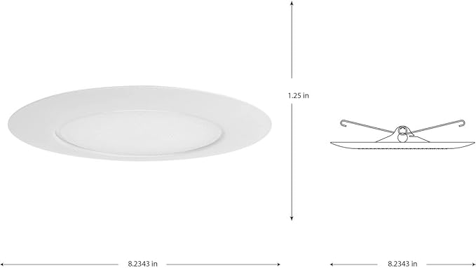Progress Lighting P806004-028 6" Recessed Lensed Shower Trim with Glass Diffuser for 6 in. Housing Satin White (P806N Series)
