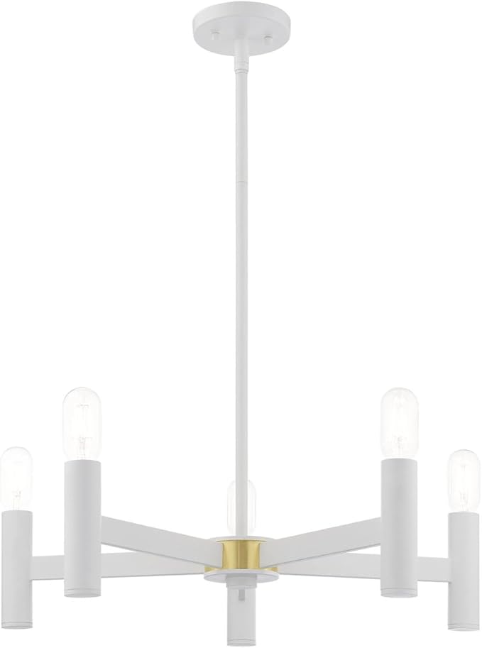 Livex Lighting 5 Lt White Chandelier