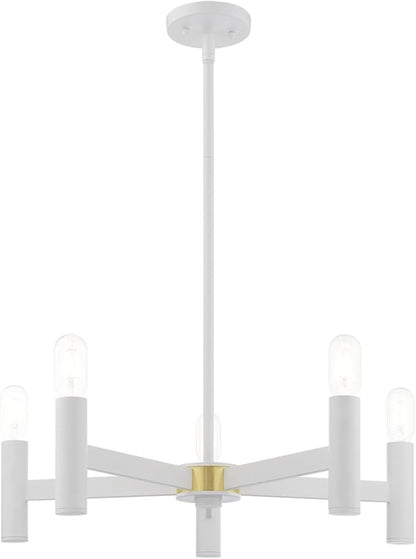 Livex Lighting 5 Lt White Chandelier