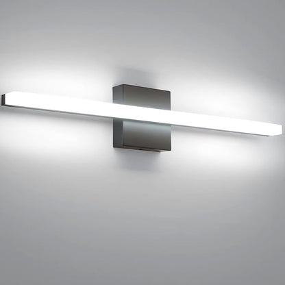 Combuh Bathroom Light Fixtures Dimmable Black Vanity Lights Bar 24 Inch 14W Bathroom Lights Over Mirror ip44 Wall Sconces Daylight White 6000K