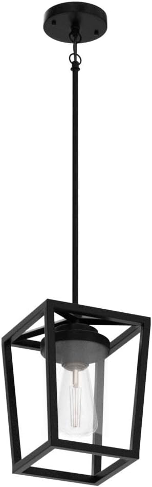 TOULMJ Black Pendant Lights Kitchen Island, Modern Lantern Pendant Light Fixtures, Farmhouse Kitchen Island Lighting Hanging Ceiling Light Fixture for Hallway Dining Room