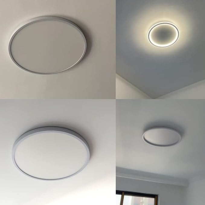 Dimmable LED Ceiling Light Fixture Flush Mount,24 inch Modern Round Recessed Ceiling Lamp with APP Adjustment,White 66W Close to Ceiling Lighting Living Room Bedroom,3000K-6000K