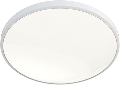 Juno 14 Inch Round LED Flush Mount Ceiling Light, Low Profile Modern Ceiling Light Fixture, Selectable 2700K/3000K/3500K/4000K/5000K Color Temperature, Dimmable, White (FMLR 14IN SWW5 90CRI WBT M4)