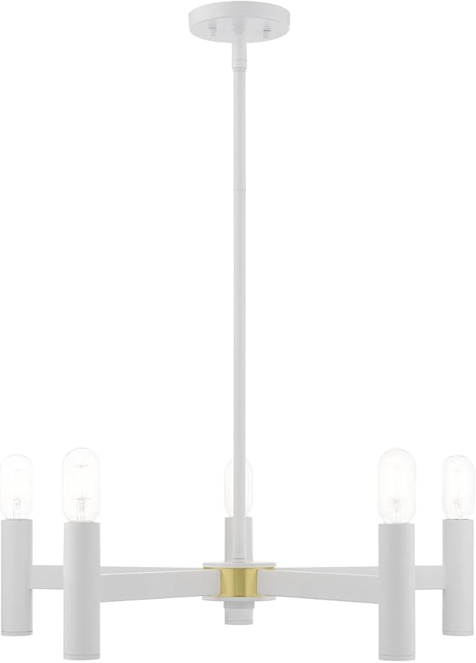 Livex Lighting 5 Lt White Chandelier