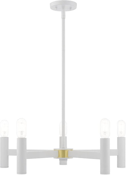 Livex Lighting 5 Lt White Chandelier