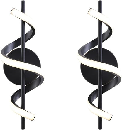 Wall Sconce Set of 2 Wall Lighting Fixture Lamps for Bedroom Living Room LED Warm Light Modern Wall Mounted Lights Hallway Hotel Indoor