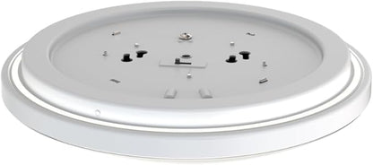 Juno 11 Inch Round LED Flush Mount Ceiling Light, Low Profile Modern Ceiling Light Fixture, Selectable 2700K/3000K/3500K/4000K/5000K Color Temperature, Dimmable, White (FMLR 11IN SWW5 90CRI WBT M4)