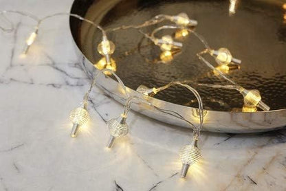 Kikkerland String Lights Silver Spiral