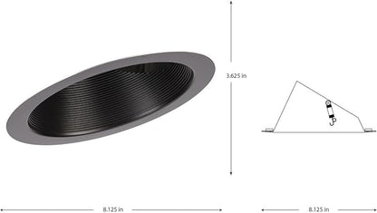 Progress Lighting P806008-020 6" Recessed Sloped Ceiling Step Baffle Trim Antique Bronze 6" Housing (P605A Series)