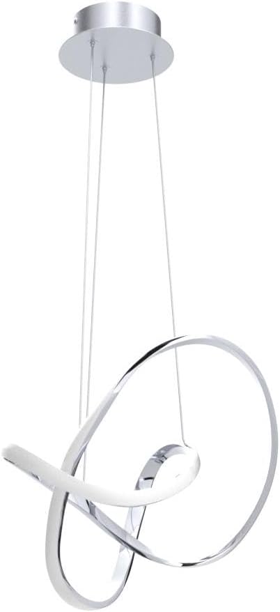 MAYNA LED Pendant Light with Irregular Ring Lights,Modern LED Chandelier, Dimmable Contemporary Ceiling Light Fixture for Dining Room Bedroom Kitchen Island Cafe, 6000K White