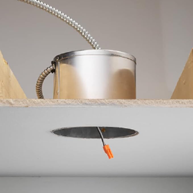 Juno 4" Quick Connect Housing for LED Recessed Lights for Remodel Projects, IC Rated, Air-Loc Sealed LED Recessed Light Housing, Includes Prewired Junction Box for Ceiling Lighting, 6-Pack