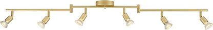 Globe Electric 57505 Payton 6-Light Foldable Track Lighting, Painted Brass