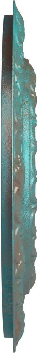 Ekena Millwork CM15LICGS 15 3/8"OD x 7"ID x 1"P Lisbon Ceiling Medallion, Copper Green Patina