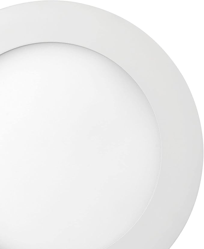 GLOBE Electric 90933 6" Ultra Slim LED Integrated Recessed Lighting Kit, 12 Watts, Energy Star, IC and Wet Rated, White Finish, 6.31" Hole Size, Dimmer Switch Compatible, 800 Lumens, 3000K