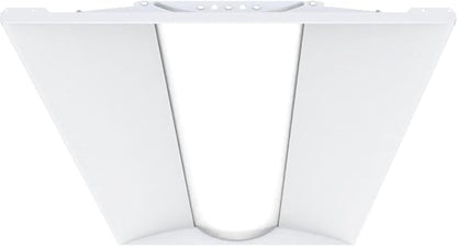Lithonia Lighting 2x4 LED Troffer Light, Stack Switch LED Lay-in Ceiling Light Fixture, Adjustable Lumens, 3500K/4000K/5000K Switchable Color Temperature, Includes Emergency Battery Backup, White