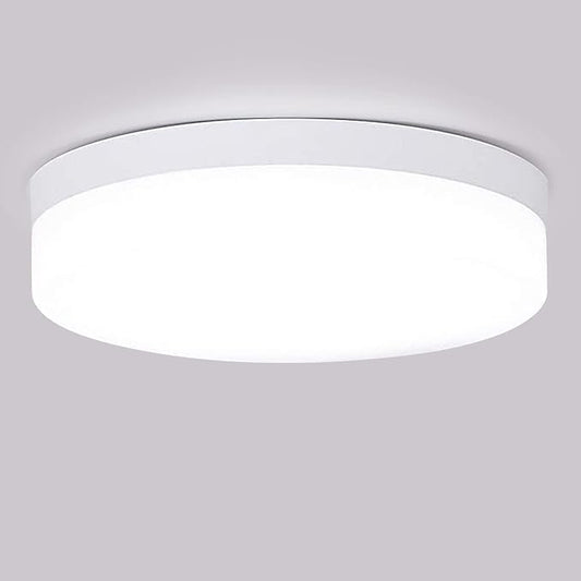 DLLT 12W LED Flush Mount Ceiling Light, 4.72" Flat Modern Round Lighting Fixture, 100W Equivalent White Ceiling Lamp for Closet/Bathroom/Hallway/Porch/Laundry Room, 6000K Cool White, Non-Dimmable